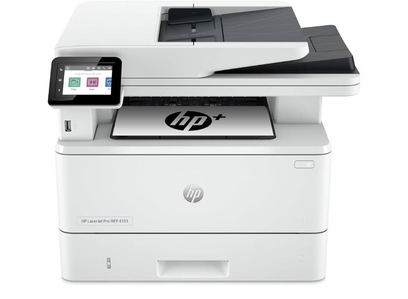 HP LaserJet Pro MFP 4101fdwe Wireless Black & White Monochrome Printer with HP+ Smart Office Features and Fax