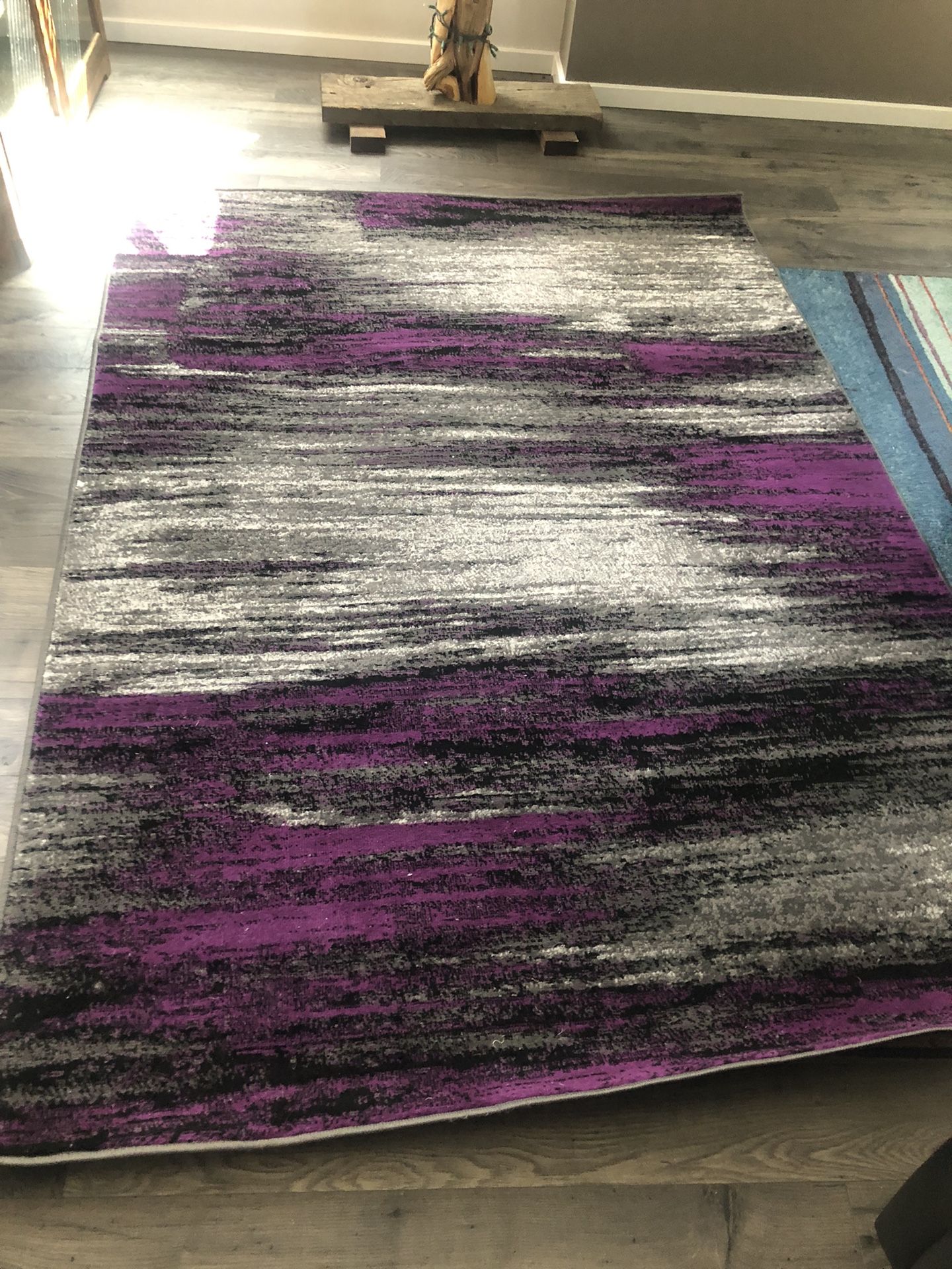 Purple And Gray Abstract Rug