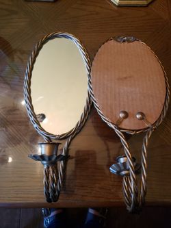 Wall MIRROR with Cane Holder