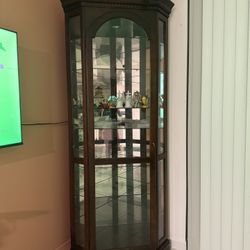 Elegant Vintage Corner Cabinet