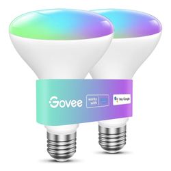 Govee Smart Light Bulbs, 1200 Lumens Dimmable BR30 Bulbs, RGBWW Color Changing Light Bulb, Flood Light Bulbs Work with Alexa, Google Assistant, WiFi &