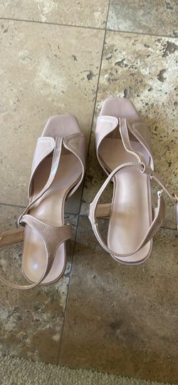 Nude Chunky Blockheel Sandals
