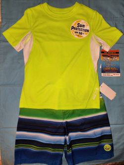 Boys swim shorts/sun protection top