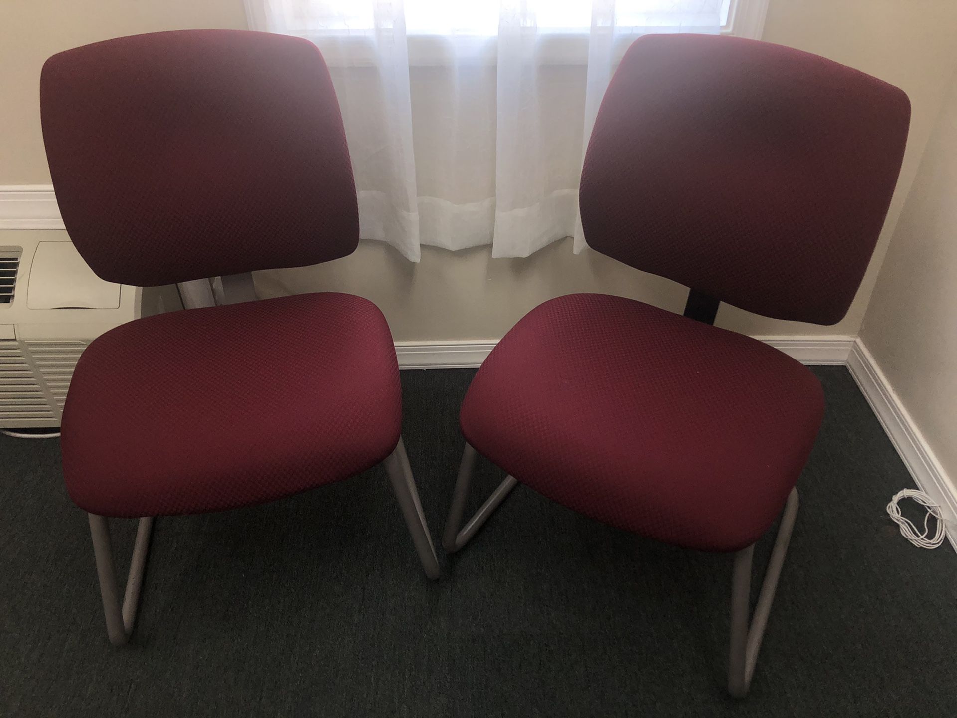 Red OFFICE CHAIRS - set of 2