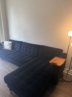Blue Morabo Sectional Couch