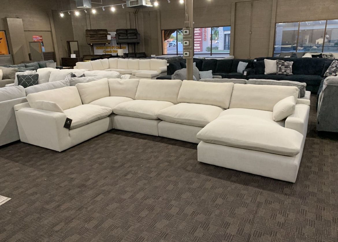 Cream Beige Cloud Feather Sectional