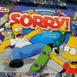Sorry Simpsons Edition Board Game COMPLETE