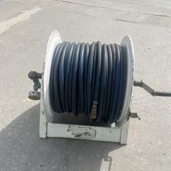 Air Hose Roll And Drum With Pressure Gauge 