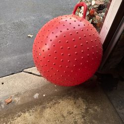 Red Knobby Hedgehog Bouncy Ball
