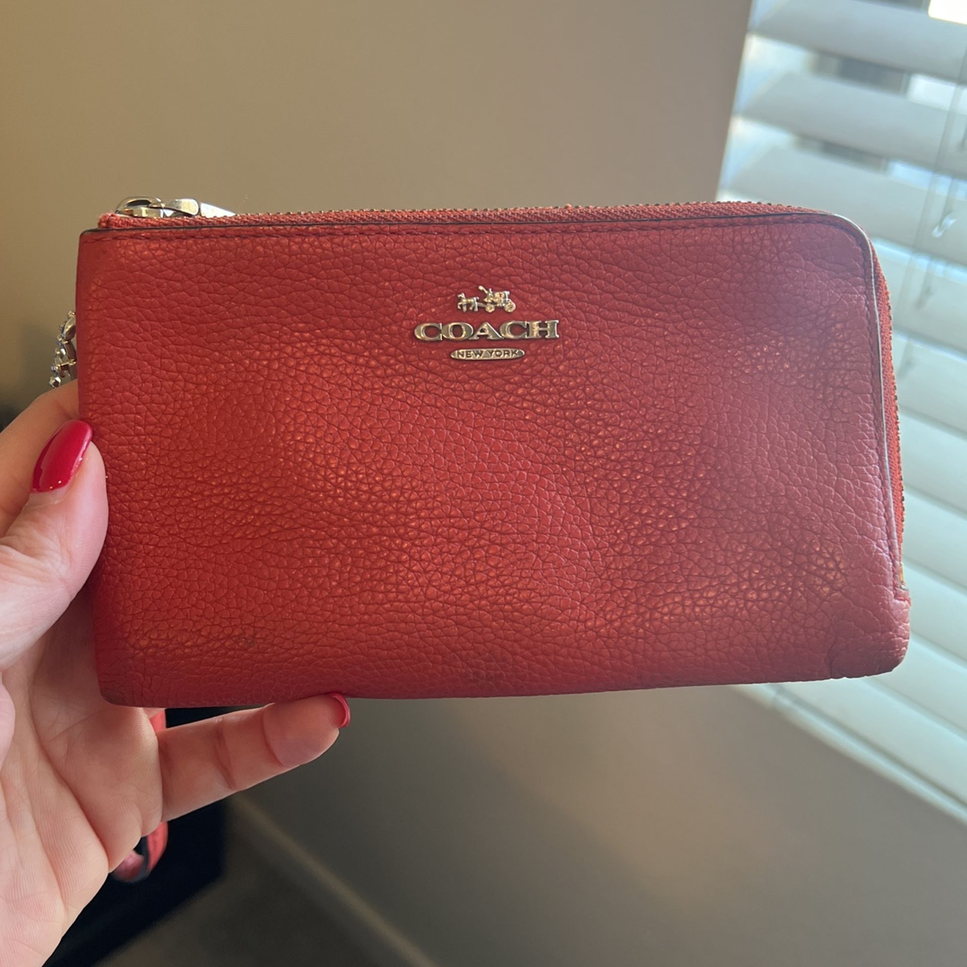 Coach Orange Wristlet