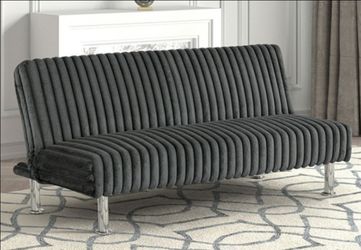 Brand New Dark Grey Super Plush Futon Sofa Sleeper