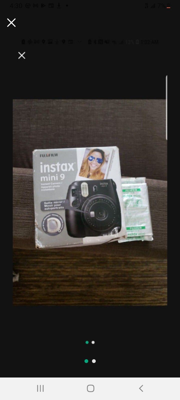 Instax Mini Polaroid Camera Brand New In Box With One And A Half Rolls Of Film Is Only Ever Taken 3 Pictures