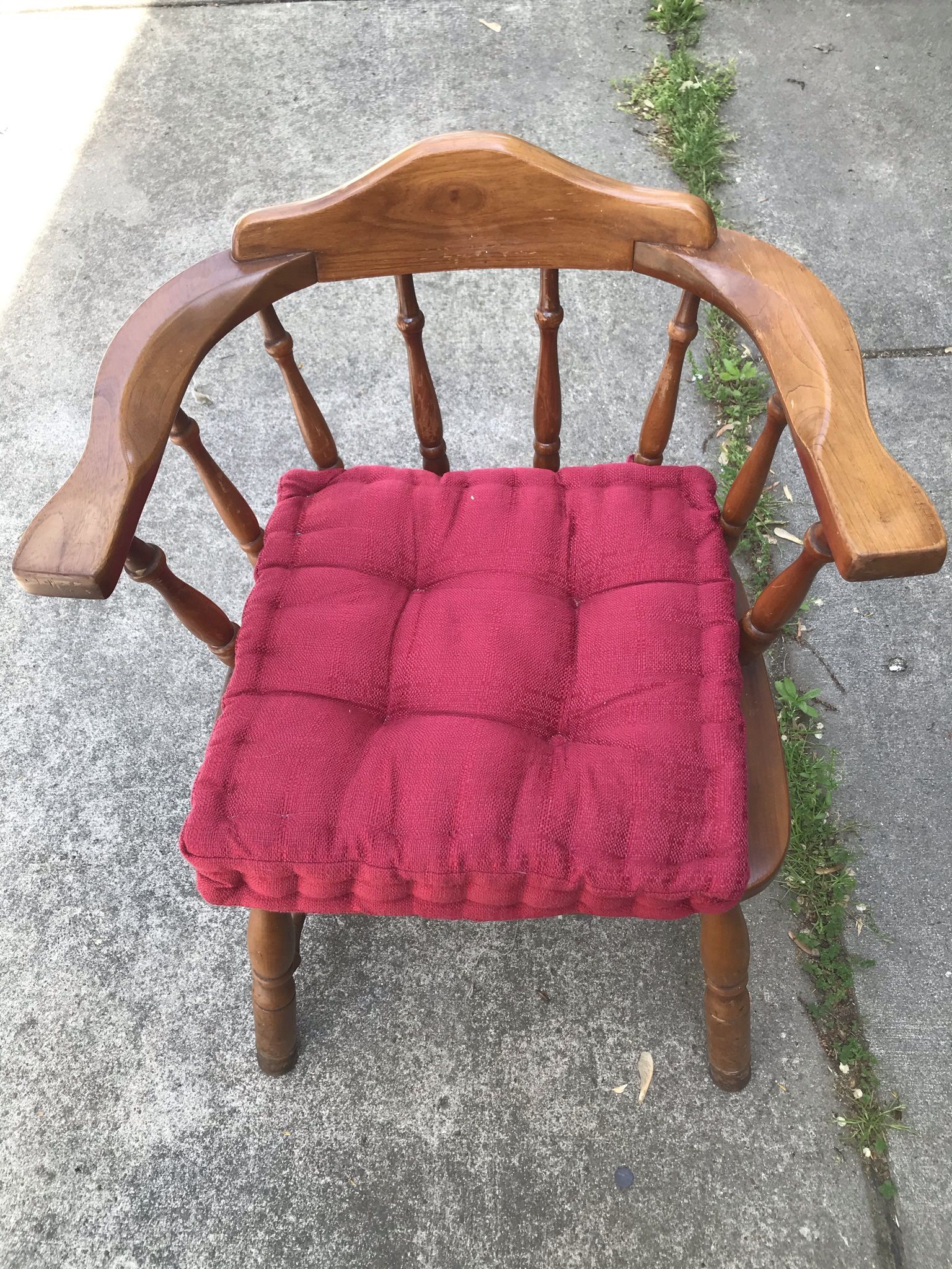 2  Wooden Chairs  Red & Blue  