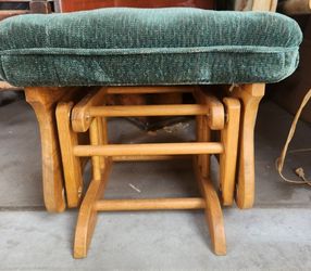 Glider Ottoman Footstool Light Wood finish