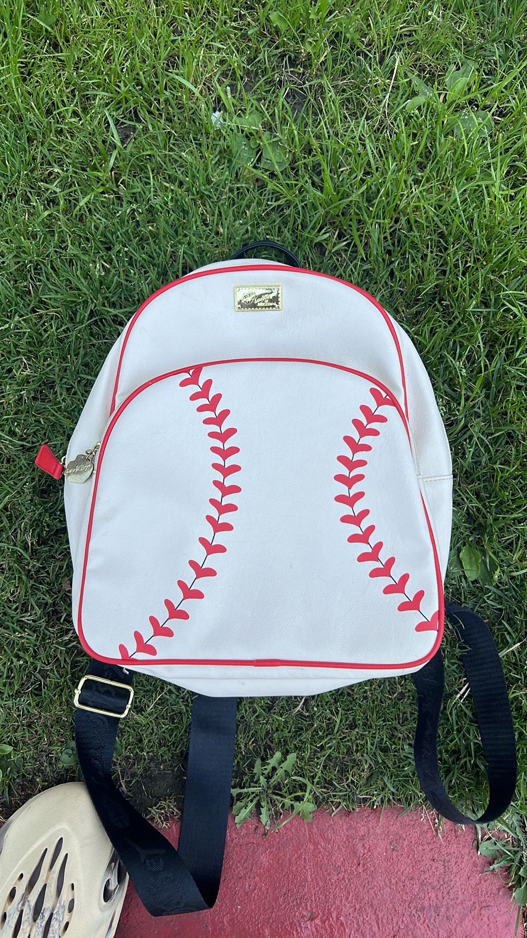 *RARE* Betsey Johnson Baseball Backpack 