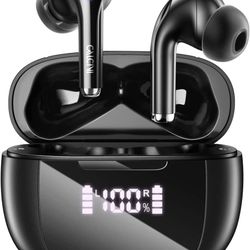 Wireless Earbuds, Bluetooth 5.3 Ear Buds with LED Power Display Charging Case,True Wireless Earphones Deep Bass Stereo Sound Microphone Headphones,Wat