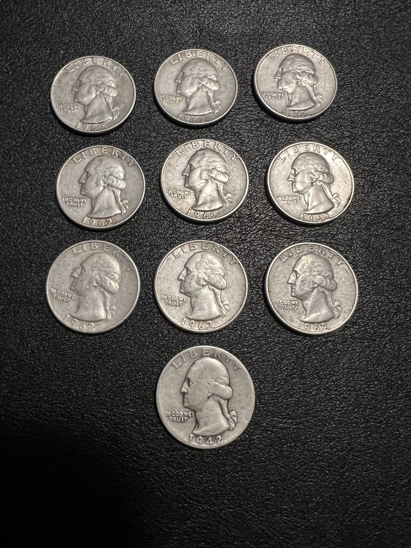 (10) 1962 Silver Quarters !!