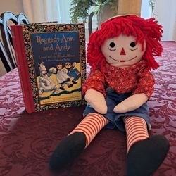 Raggedy Andy Doll And Popup Book