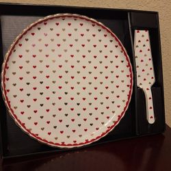 CAKE SERVER PLATE AND KNIFE