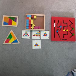 Three Wood Puzzle For Kids - Montessori 