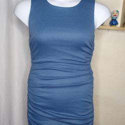 Ribbed Ruched Dress Size (L) $5