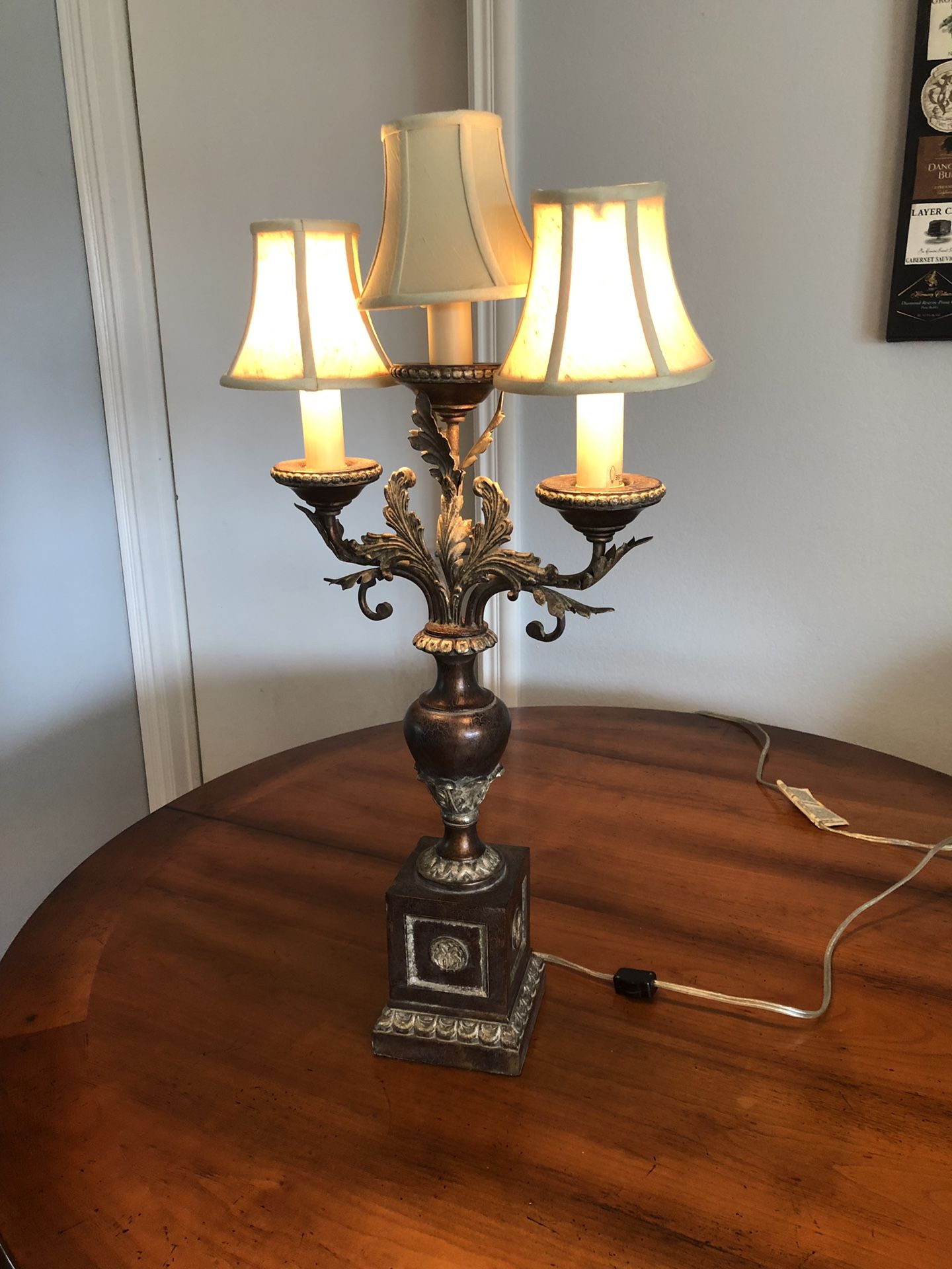 Cast Brass 1850’s lamp. Italian antique. Excellent condition