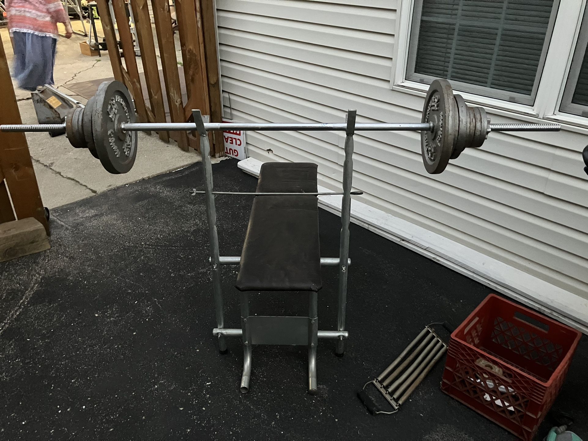 Weight Bench and Weights