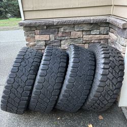 4 - 285/70R17 Back County Mud Terrain Tires