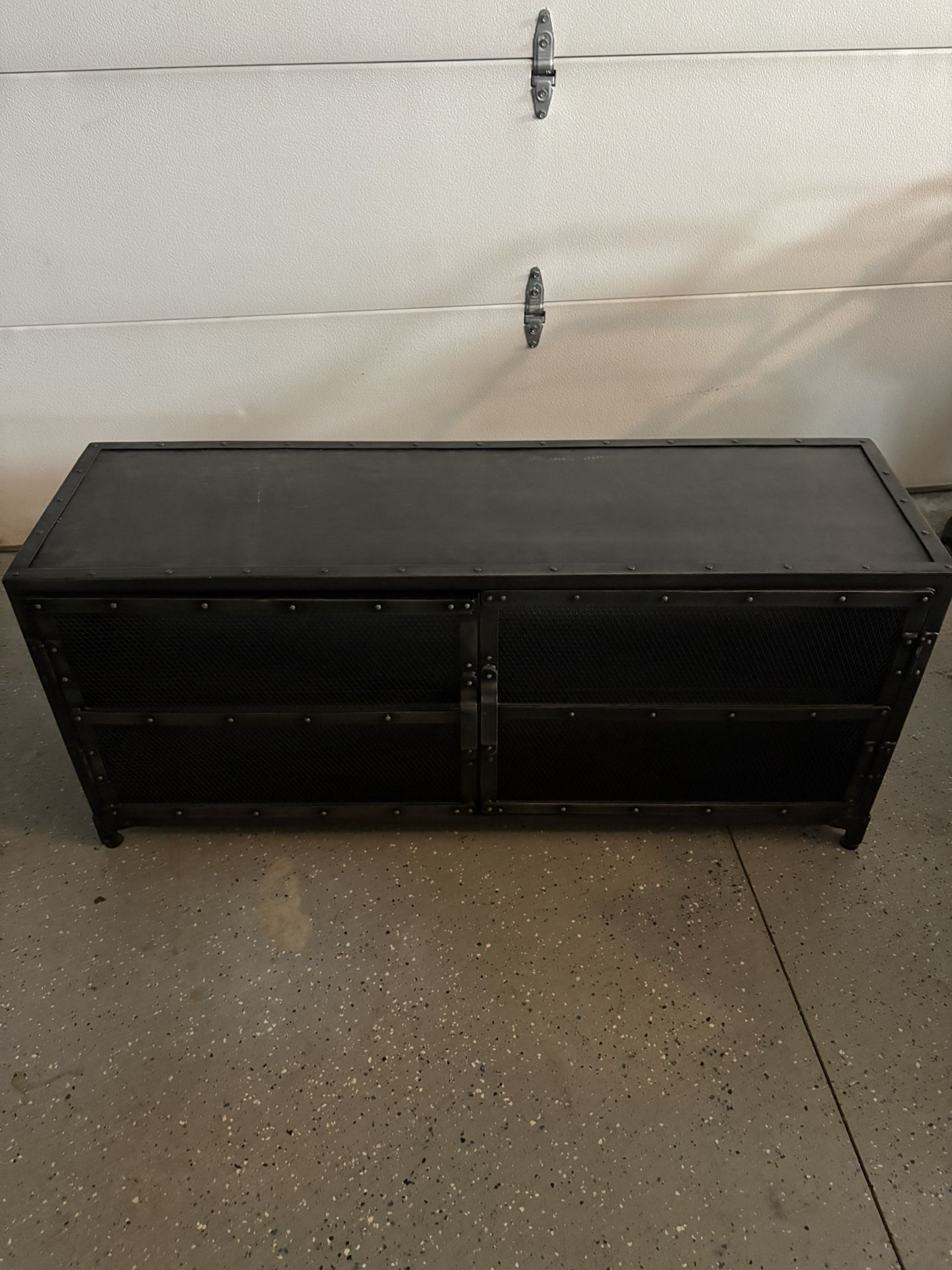 RH Black Media Console Storage