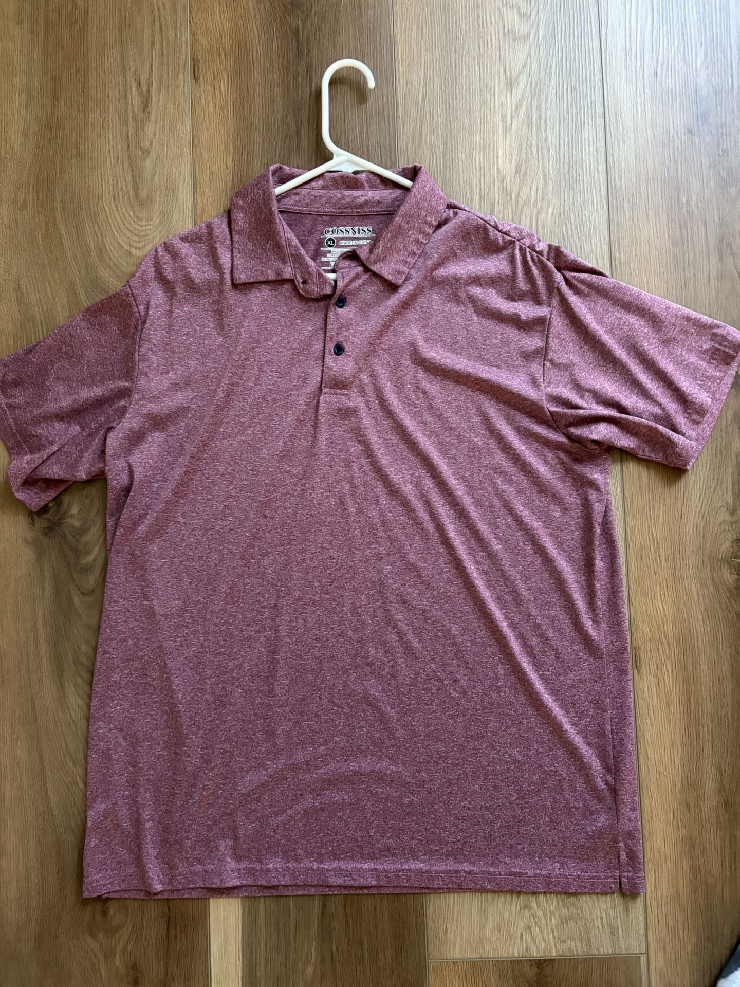 Red/ Graphite Design Collar Shirt 