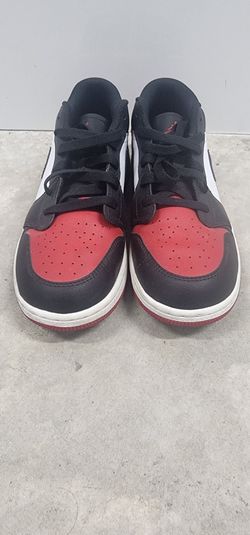 Jordan Air Jordan 1 Low 553560-066 Colorblock Red/Black/White Sneaker 7Y