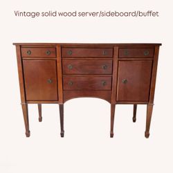 Vintage Bombay Company solid cherry dining room server buffet sideboard