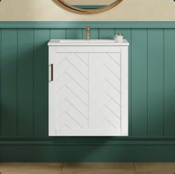 New in Box 20-inch Wall Mounted Bathroom Vanity Cabinet with Sink Assembly Required