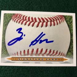 Zyhir Hope Signed Baseball Card