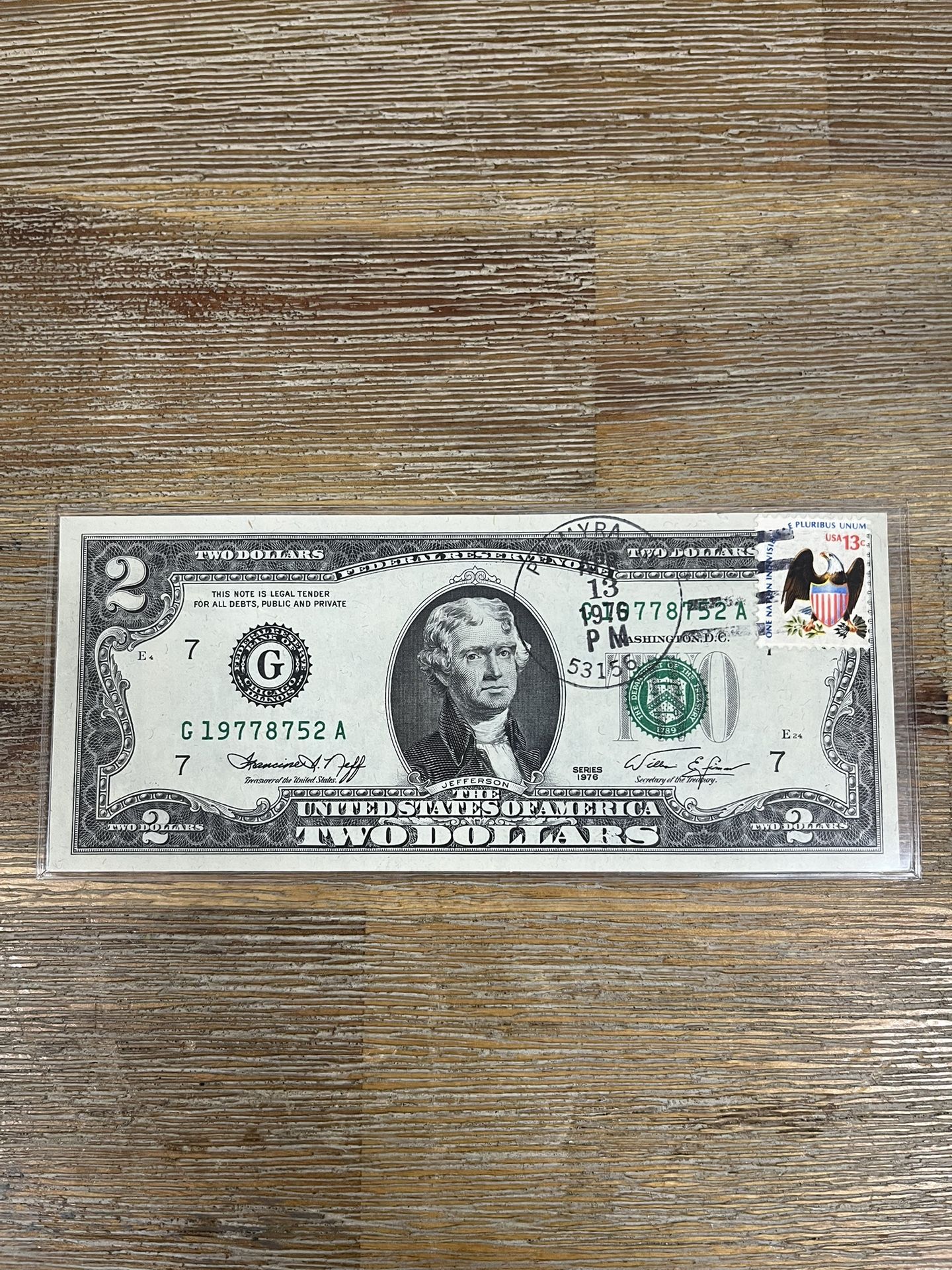 $2 Old Bill Stamped Issue Day Location Series 1976