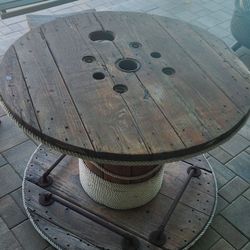 Nautical Cable Reel Patio Table