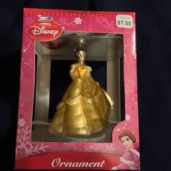 Vintage Disney Blown Glass Ornaments Belle in  Original Box.
