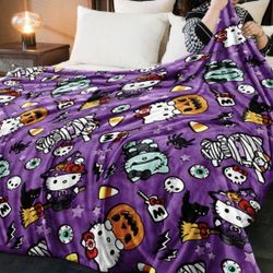Halloween Hello Kitty Blanket