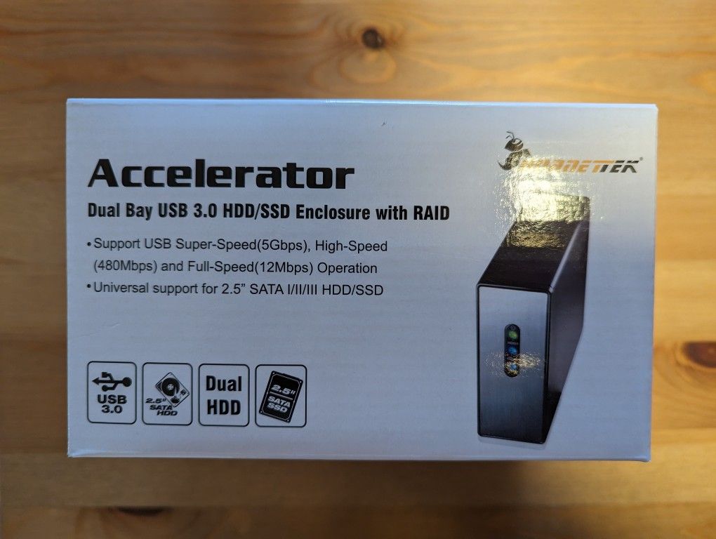 Dual Bay Raid Enclosure 2,5" SATA to USB 3.0