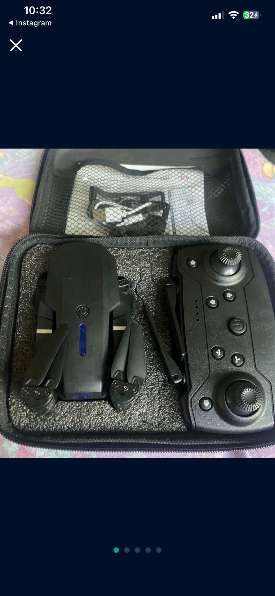 Fold drone pro good condition and new have everything in the bag $19.
