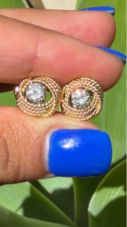 14k gold diamond earrings