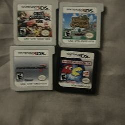 3 3ds games and 1 ds games