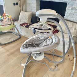 Graco Brand ,Baby Musical Swing Set, Like New, Cover Is Washable . Used For Few Weeks For Grandchild, Plugs In , No Battery Needed. In San Clemente CA