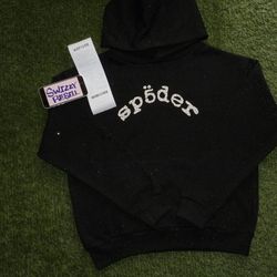 Black vvs rhinestone spider hoodie