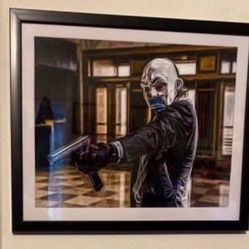 Custom Joker With Bank Robbery Mask Art Piece