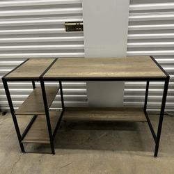 Rectangular  Desks Wood With Metal Legs