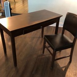 Desk w/Keyboard Drawer + Chair