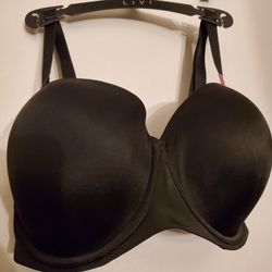 Cacique 34H Black Lightly Lined Multiway Strapless Bra