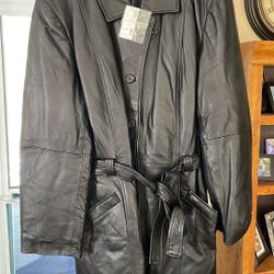 Avenue Leather Coat 