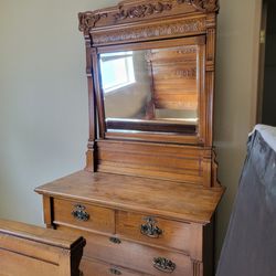 Victorian Oak Dresser 